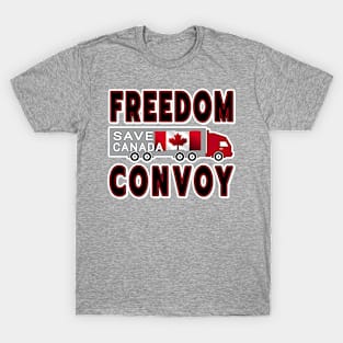 FREEDOM CONVOY TO OTTAWA CANADA JANUARY 29 2022 BLACK LETTERS T-Shirt